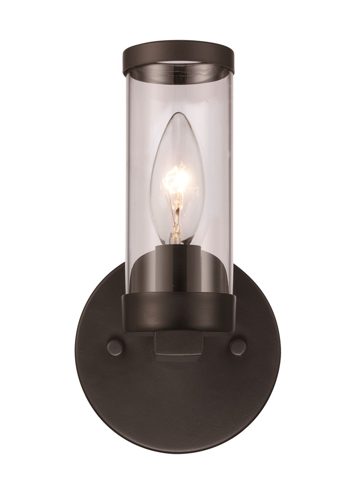 1LT SCONCE CANDLE CL-BK